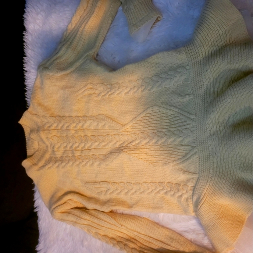 Light yellow sweater dress nwt